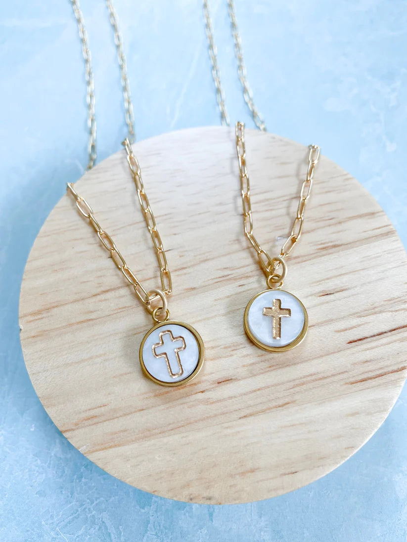 Cross Layering Necklace, Gold Filled